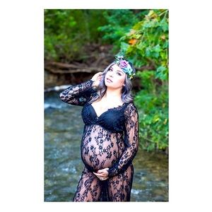 Black Lace Maxi Dress